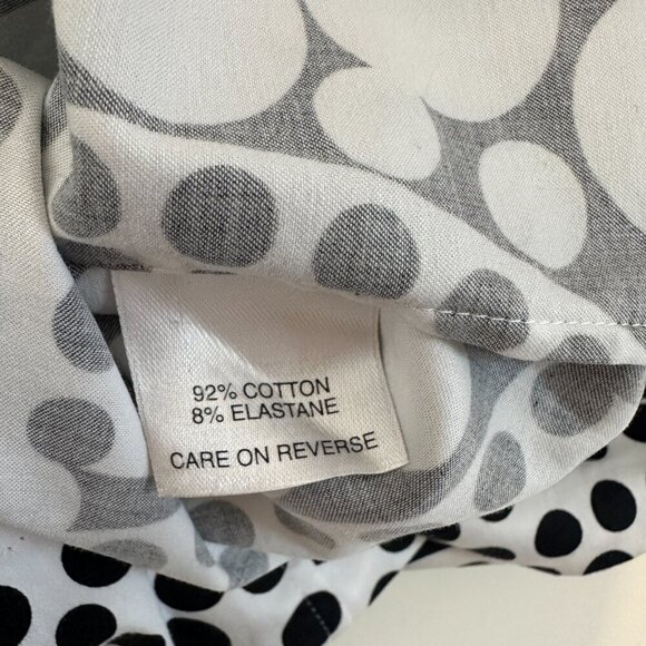 St. John Sport Belted Logo/Circle Print 3/4 Sleeve Shirt Dress Cotton Blend Sz S - Picture 16 of 16